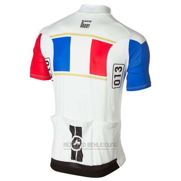 2017 Fahrradbekleidung Assos Champion Frankreich Trikot Kurzarm und Tragerhose